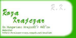 roza krajczar business card